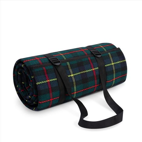 Paco Home Picknickdecke Campingdecke XXL Strand Picknickdecke Wasserdicht Mit Tragegriff 200x300cm, Dunkel-Grün 3