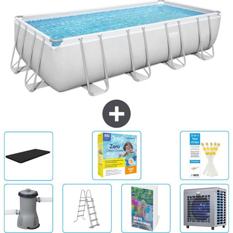 Bestway Bestway Power Steel Rectangulaire - 488x244x122 cm - 8-pièces S606 (1/4)