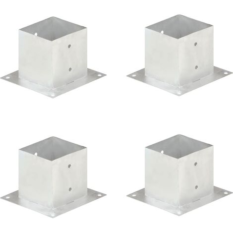 Ancres de poteau 4 pcs Métal galvanisé 141 mm (1/5)