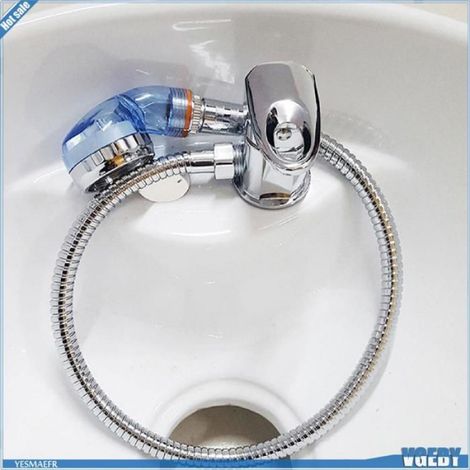 Ashata Robinet de bol de shampoing Shampoo Bowl Faucet Rust Resistant 70cm Hose Zinc Alloy Structure Shampoo Bowl beaute hydratant (1/5)
