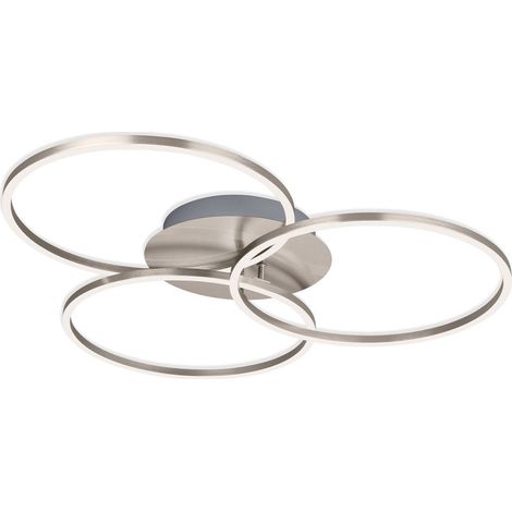 LED Deckenleuchte Dimmbar Memoryfunktion 40W silber Metall-Kunststoff Briloner