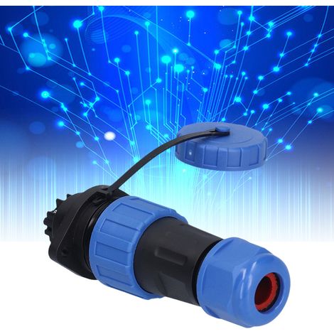 Connecteur mâle et femelle multiconducteur sans soudure LP20, type à bride sans soudure, prise et fiche d'aviation étanches IP68, 250 V, Φ6-12 mm², 6 conducteurs. (1/5)