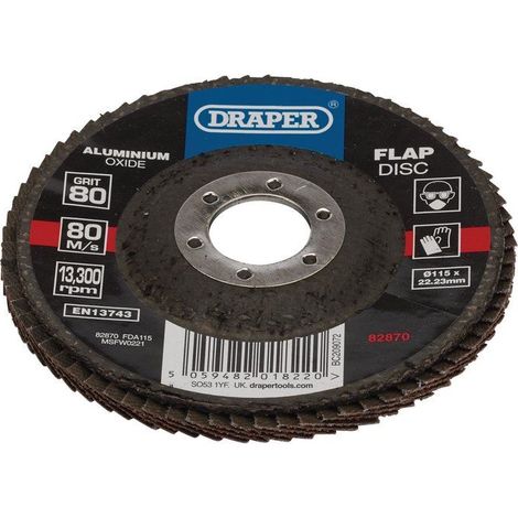 Aluminium Oxide Flap Disc, 115 x 22.23mm, 80 Grit (82870) (1/2)