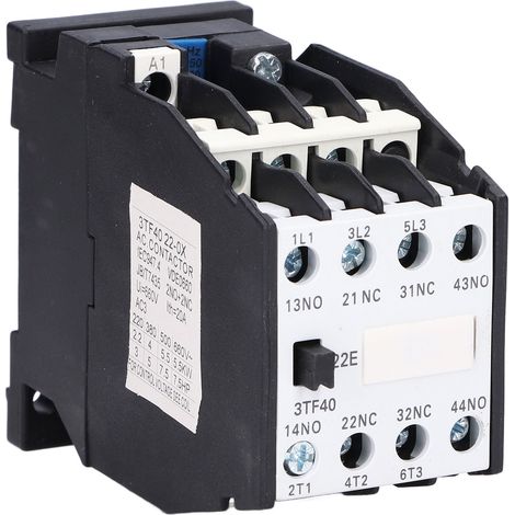 Contacteur AC 220V 50Hz 9A 2NO+2NC pour Commande Automatique, Accessoire Rail DIN (1/5)