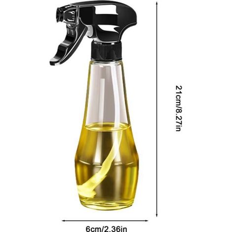Pulvérisateur huile cuisson verre,friteuse air huile olive vinaigre,noir (1/4)