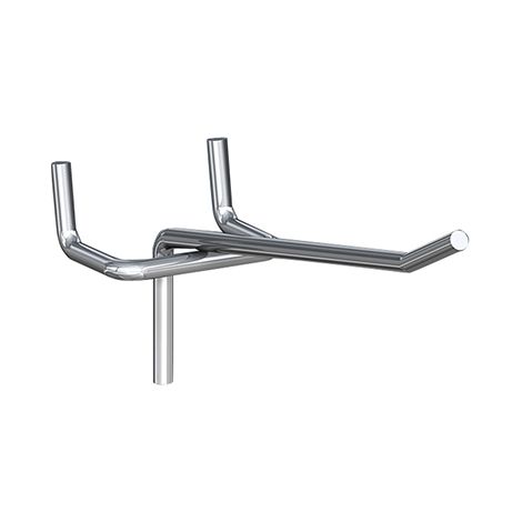Ganci singoli in metallo per pannello forato - 14 cm. - 8 pz.