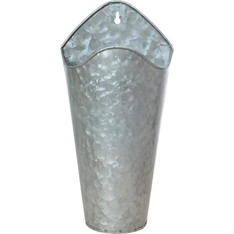 Vintage fleur vase fer suspendu pot de fleur suspendu pot style campagnard décoratif vase rustique zinc métal seau-Fei Yu (1/5)