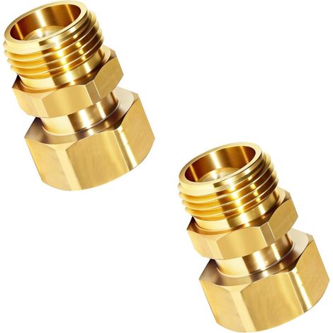 Connettore in ottone girevole a 360 gradi, raccordo per tubi, (1/2)