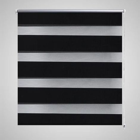 Store enrouleur tamisant, Store jour nuit, Rideau occultant Isolant et Thermique 60 x 120 cm noir MAE4639 (1/5)