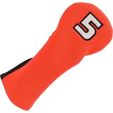 Protège-clubs de golf résistants en tricot, imperméables et en PU pour l'extérieur, orange et noir. (1/5)