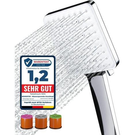 Newentor Regendusche Handbrause XXL, Massage Duschkopf mit 6 Strahlarten (1/5)