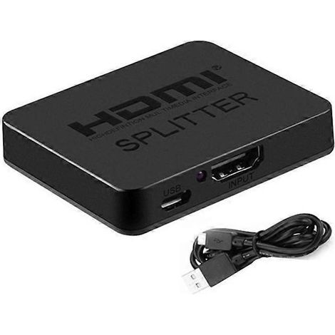 Répartiteur HDMI, 2 entrées et 4 sorties par minute, connecte les décodeurs TV haute définition 4K aux moniteurs et projecteurs.