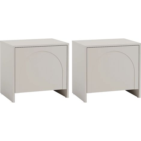 Lotto di 2 comodini con 1 anta - Beige - NALYRA di Maison Céphy (1/5)