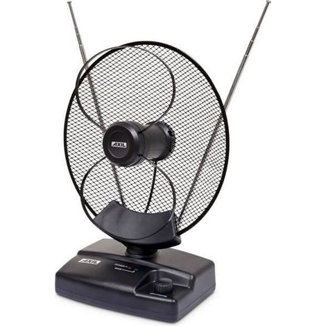 Antenne intérieure - KONIG - UHF/VHF - Gain 42dB - Anti 4G - Couleur noire