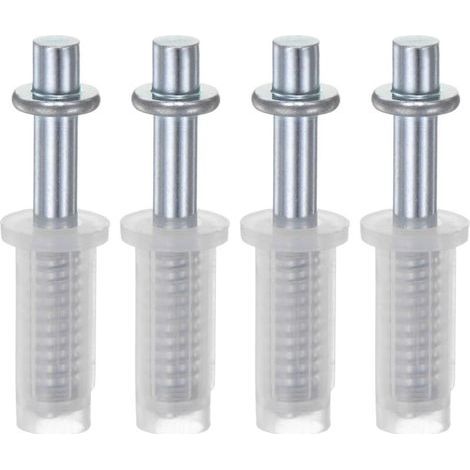 Lot de 4 pivots supérieurs à deux volets de 9,5 mm à ressort pour porte accordéon pliante (1/4)