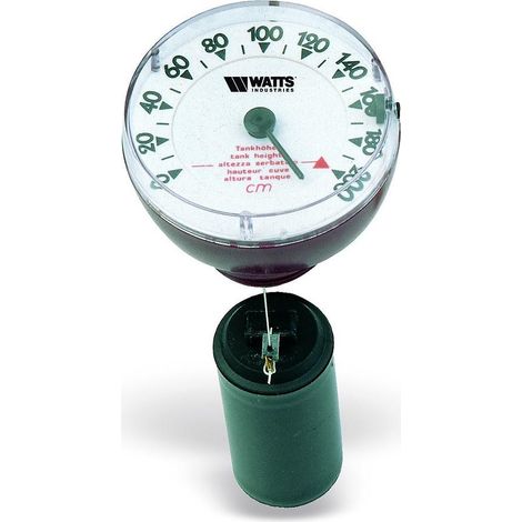 Watts – Jauge mécanique horizontale à flotteur – Lecture en cm pour cuve jusqu'à 2m – Flotteur antichoc – Raccord cuve 1"1/2 M