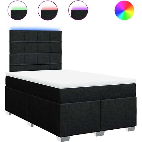 Maison Exclusive - Boxspringbett mit Matratze Schwarz 120x200 cm (1/5)