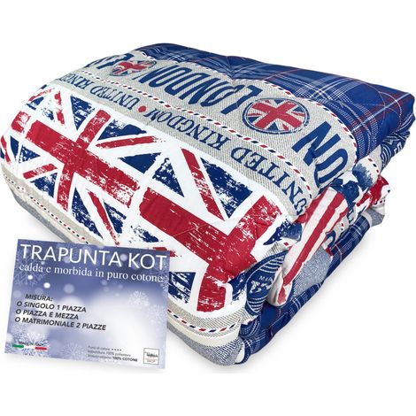 TRAPUNTA KOT © Bandiera INGLESE inghilterra FLAG MADE IN ITALY PURO COTONE 2 PIAZZE (1/5)