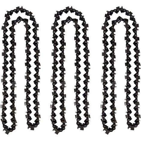 Lot de 3 Chaîne de tronçonneuse de 50 cm 0.325\" 1,5 mm 76 maillons d\'entraînement - compatible avec Timberpro 62CC, Hyundai et (1/4)