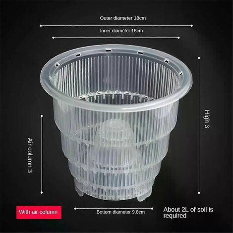 Filiyano-Pots à orchidées, pots en filet, pots de jardin, contenants en plastique transparents et respirants avec trous de drainage, style de (1/5)