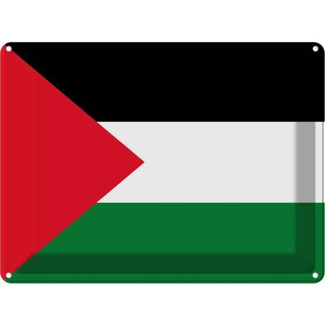 Plaque métallique 30x40 cm Drapeau palestinien, armoiries (1/5)