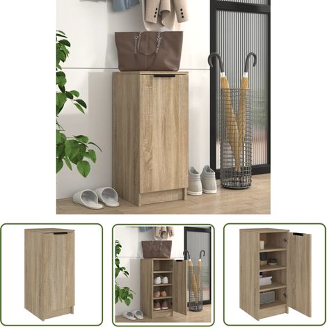The Living Store Schuhschrank Sonoma-Eiche 30x35x70 cm Holzwerkstoff - Schuhschrank - Holzwerkstoff - Sonoma-Eiche - Garderobe - Aufbewahrung (1/5)