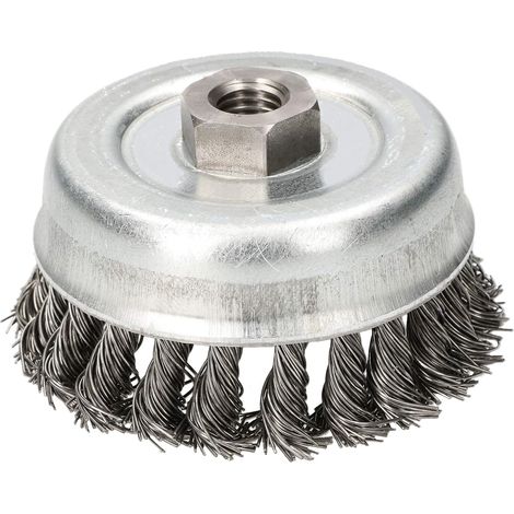 KOTARBAU Brosses à fil métallique 100 mm avec filetage M14 pour meuleuse d'angle (1/5)