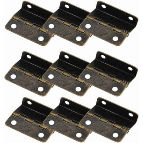 half-surface hinges, Offset door and cabinet hinges, Retro three-panel semi-concealed hardware [Bronze]
