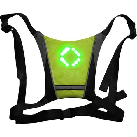 Gilet à LED Clignotant, Équipement Réfléchissant - Sac à Dos de Sécurité avec Télécommande pour Cyclisme et Course Nocturne (1/4)