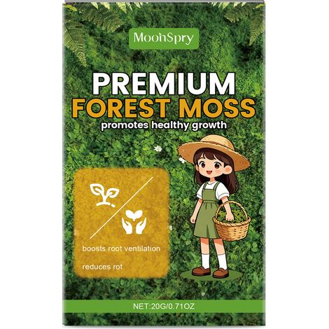 MOONSPRY Mehrzweckmoos, geeignet für Gartenarbeit und Innendekoration, pflegeleicht, optimale Luftfeuchtigkeit für optimale Pflanzenbedingungen (1/5)