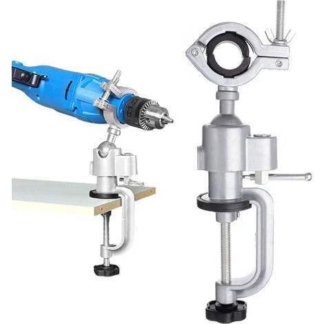 Support de perceuse électrique, rotatif à 360°, multifonction, pince de table pour perceuse, meuleuse électrique, travail du bois (35-43 mm) (1/5)