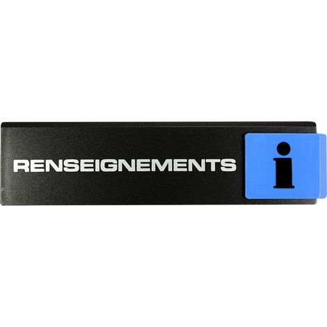 Plaque de porte Renseignements - Europe design 175x45mm - 4260600