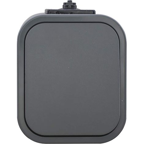 Prise IP54 - Montage en saillie - 1,2,3 prises - Interrupteur marche/arrêt - Interrupteur série - Pour pièces humides - Couleur : gris