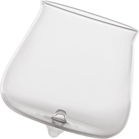 Pirolo Set 6 Bicchieri Tumbler Junior in Vetro Borosilicato Bianco - Design a Trottola Ruotabile per un Servizio Tavola Moderno ed Elegante