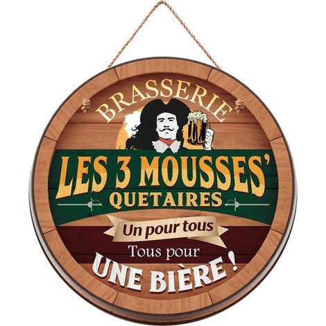 Plaque déco en bois - BRASSERIE MOUSSES (1/2)