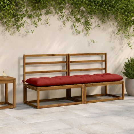 vidaXL Cojín de banco VIANEN 100% Poliéster Rojo 200 x 50 x 12 cm (1/4)