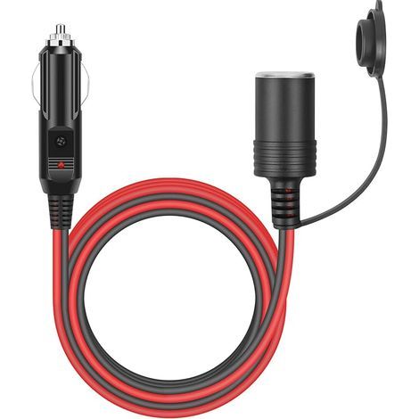 2M Rallonge Allume-Cigare Câble D’Extension pour Allume Cigare 12 V/24 V Prise Allume-Cigare avec Fusible 15A/16 AWG DC Rallonge Allume Cigare Prise pour Moto & Bateau,Voiture,Camion (1/5)