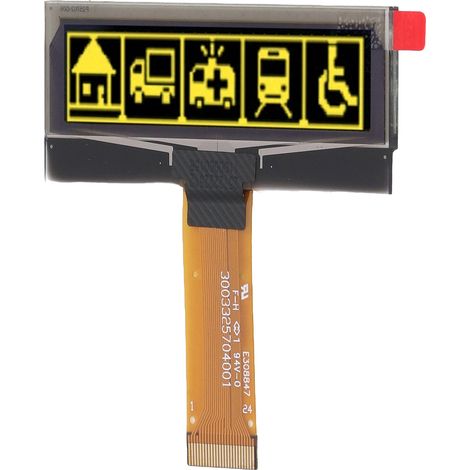 2,23-Zoll-OLED-Displaymodul, 123x32 Pixel Auflösung, SSD1305, 24-polige SPI-IIC-Schnittstelle, gelber Bildschirm (1/5)