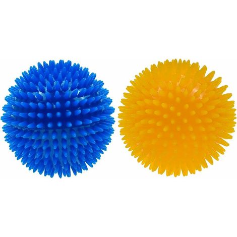 Jouet de couinement pour chien, petite balle gonflable à mâcher interactive en latex pour chien bleu et orange, compagnon de chien de petite et moyenne taille (1/5)