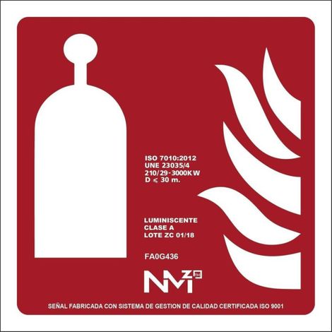 Señal de control inalámbrico luminiscente FRD03036 SEKURECO                         420 x 420 mm                          CLASE B (PVC 0'7mm) (1/2)