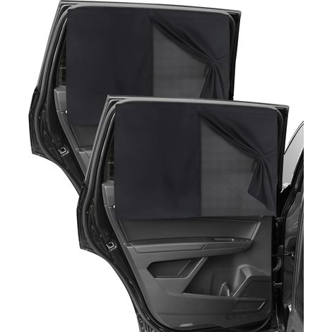 2PCS Soleil Bébé Pare-Soleil, Rideau Occultant Voiture, Bloquer Les Rayons UV, Rideau de Fenêtre Magnétique à Double Couche (Vitre arrière)