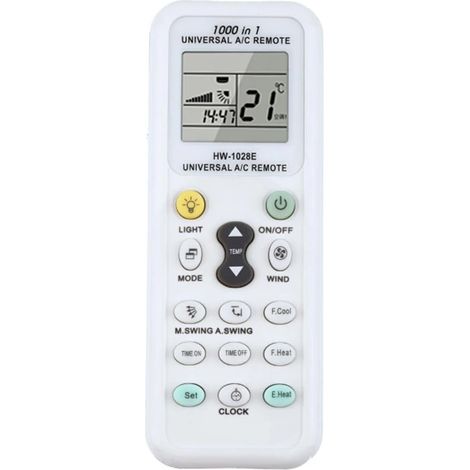 Télécommande Universelle Climatiseur LCD 1000 en 1 pour Mitsubishi, Daewoo, LG, Samsung, Electrolux, Haier, Huawei et Autres Marques (1/5)
