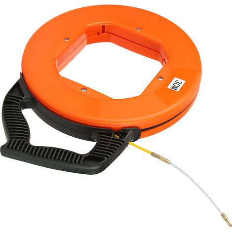 Tire-câble en fibre de verre non conductrice de 30 m en bobine, outil de tirage de câbles électriques (1/5)
