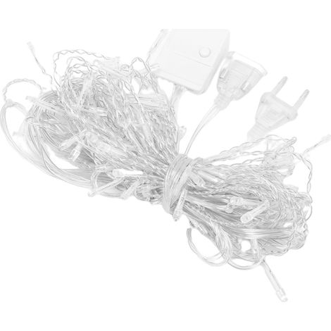 Guirlande lumineuse LED extérieure de 4 m pour la maison, le jardin, Noël, les fêtes et autres décorations (UE 220 V, blanc) (1/5)