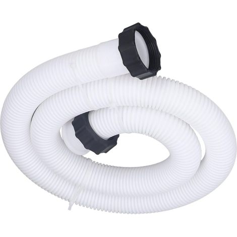 Tuyau de rechange pour filtre de piscine, pompe pour tuyau d'aspiration de piscine hors sol de 3,8 cm de diamètre, tuyaux d'aspiration blancs Ble Tor 1,5 m (1,5 m) (1/5)