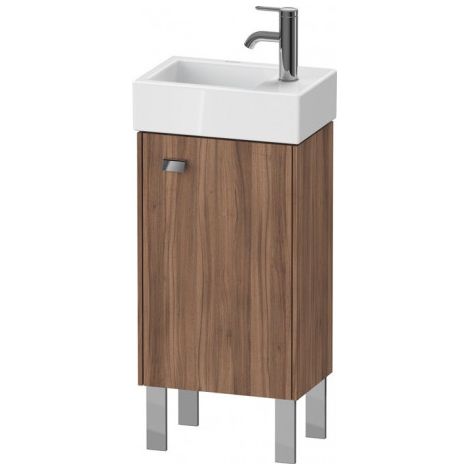Meuble sous-vasque BRIOSO 570x364x239mm poignée chromé ouverture droite noyer nature