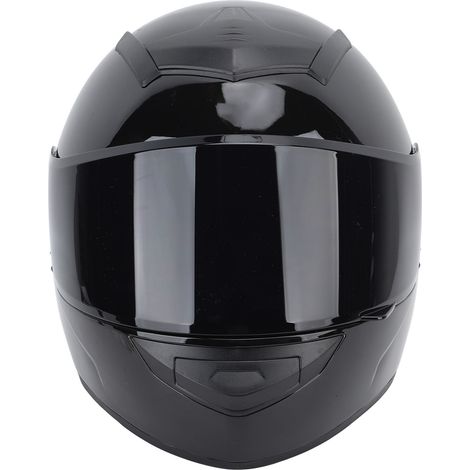 Casque de moto Bluetooth, compatible avec les appels mains libres, bandes réfléchissantes pour une visibilité nocturne, casque intégral modulable, noir pur, taille XL, convient aux tours de tête de 61 (1/5)