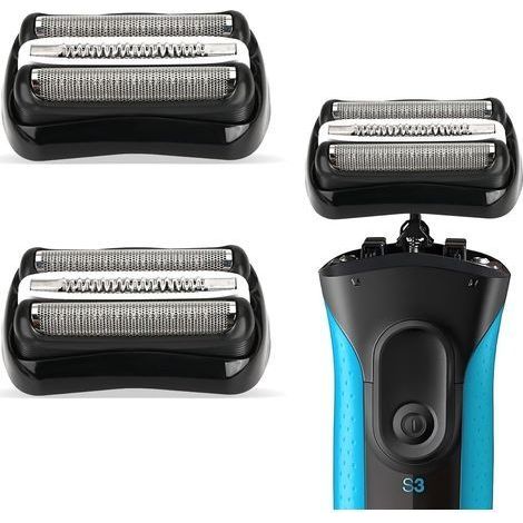 Braun Series 3 S3 32B Ersatzscherköpfe – Edelstahlklingen – 2er-Pack – Präzise Passform für eine komfortable Rasur (1/5)