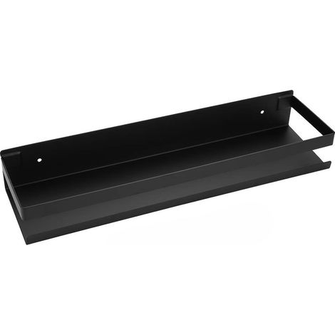 Étagère d'Angle en Acier Inoxydable pour Salle de Bain - Étagère Murale pour Cuisine, Salon, Hôtel (40 cm, Noir) (1/5)