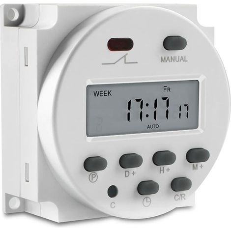 CN101A DC 12V Digital LCD Timer Programmable LCD Display Digital LCD Power Cycle Timer Relay Control With White Waterproof Cover (1/5)